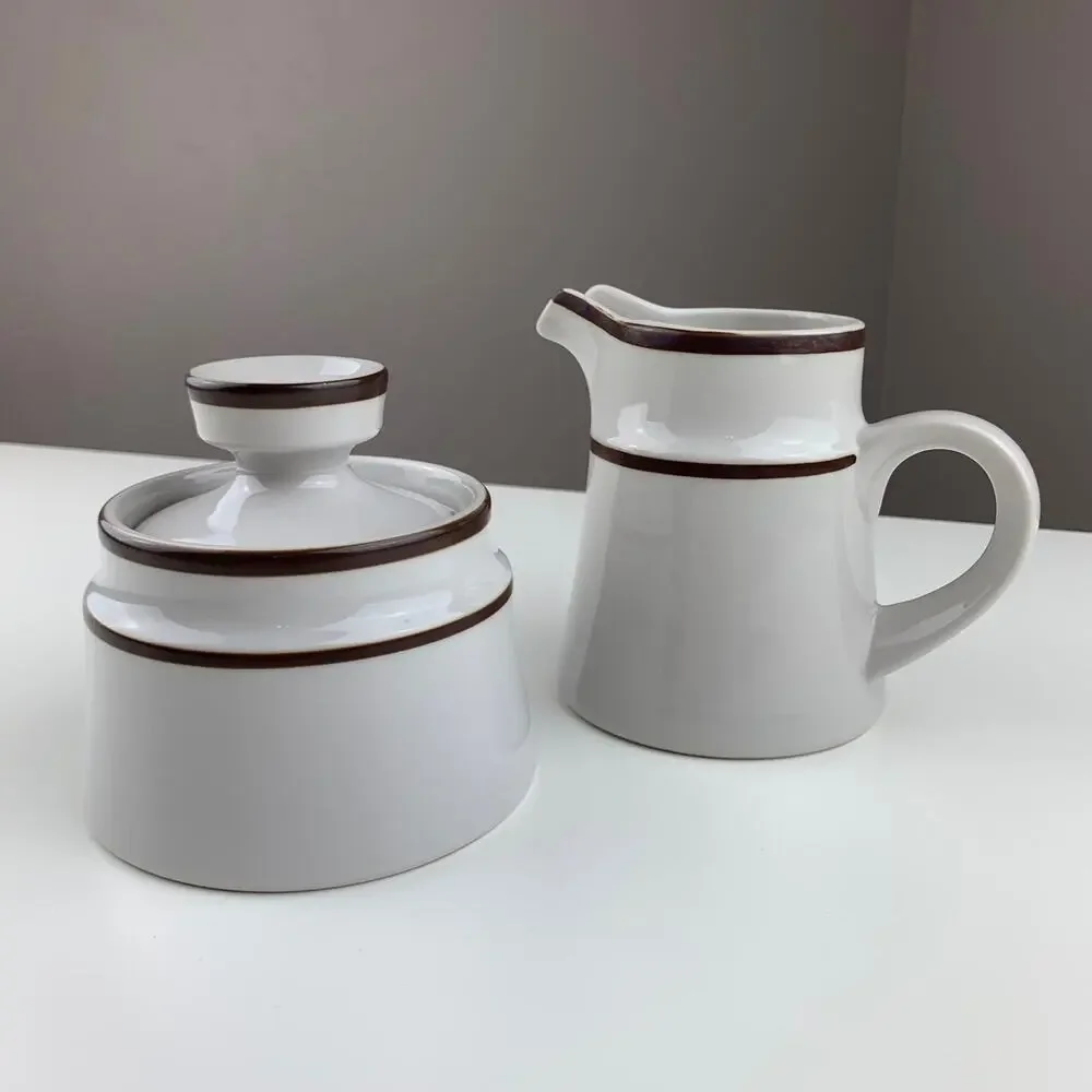 Noritake Stoneware Tundra Milk Jug Creamer Sugar Bowl Dish